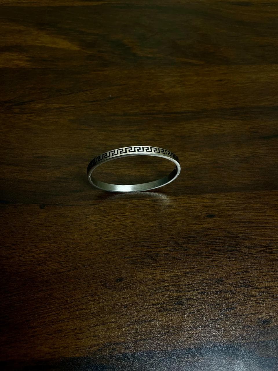 Greek Key Signature Cuff detail